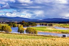 The River Spey between Boat of Garten and Grantown on Spey, the Highlands.