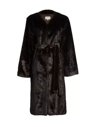 Grizzly Faux Fur Tie Coat