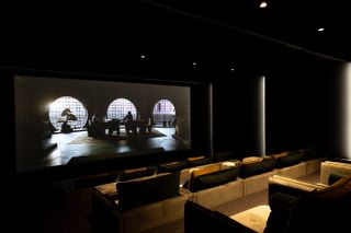 cinema room at Blackbird, a luxury house in Portugal