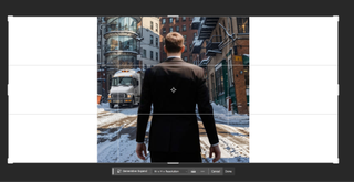 Get more from Photoshop AI tutorial; a snowy city scene