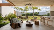 The covered terrace at the house by Solange Calio