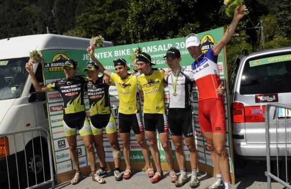 The final podium of the men's race.