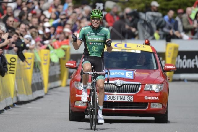 David Veilleux (Team Europcar) survived the break to win stage 1