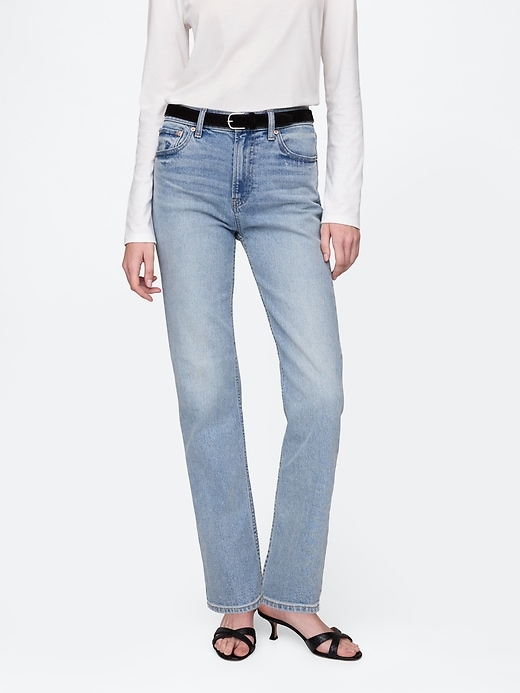 High Rise &amp;rsquo;90s Slim Straight Jeans