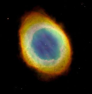 Ring nebula (M57) by Hubble Space Telescope.