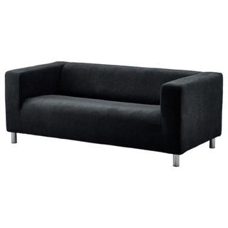 Black corduroy IKEA Klippan Sofa