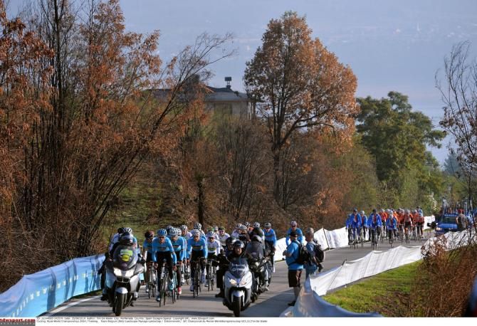 The entire peloton were out in force as they trained ahead of the Worlds