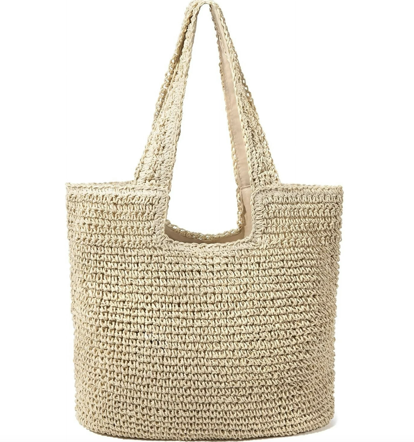Gocvo, Gocvo Straw Beach Bag for Women Summer Woven Beach Tote Bag Shoulder Handbags Boho Bag