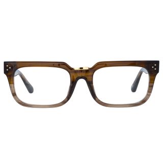 Yoan Angular Optical Frame in Caramel Horn