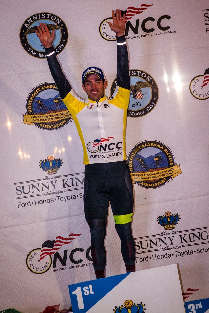 Ty Magner (Hincapie Racing) takes home the NCC leaders jersey