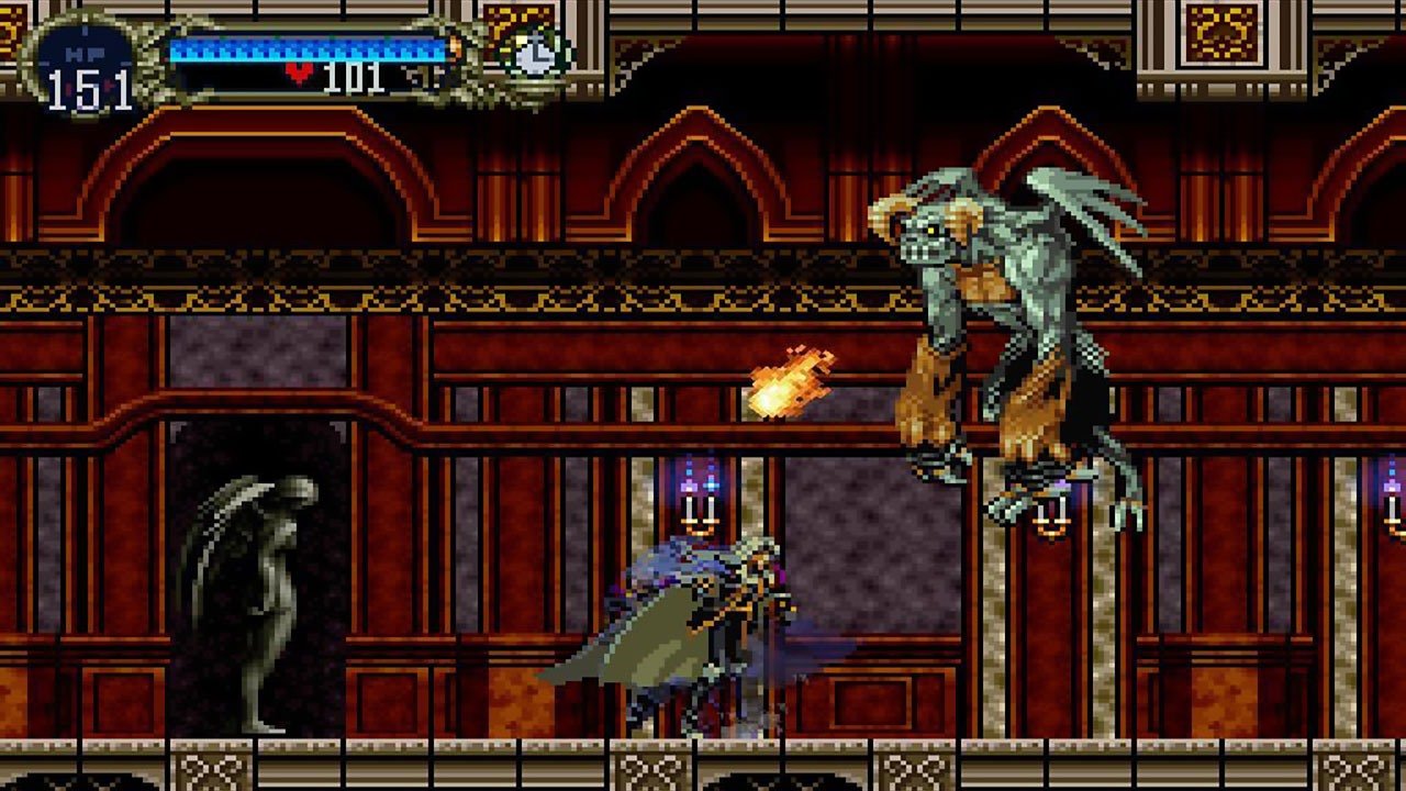 A scene from Castlevania: Symphony of the Night