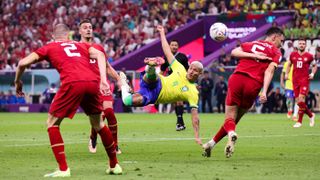 Brazil striker Richarlison scored twice in the 2-0 win over Serbia
