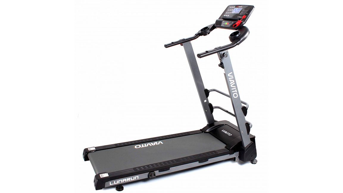 Viavito LunaRun Fold Flat Treadmill in front of a white background