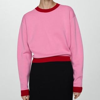 pink and red jumper from Mango 