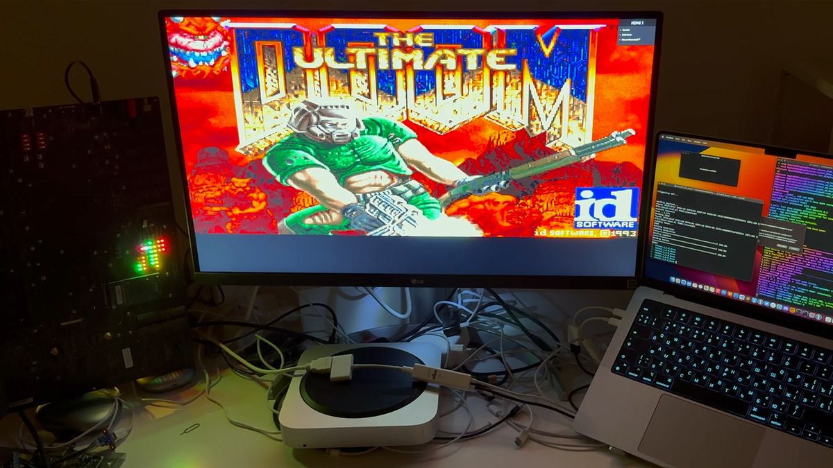 Doom runs on an Apple Lightning to HDMI dongle — SoC inside adapter has enough power for smooth gameplay