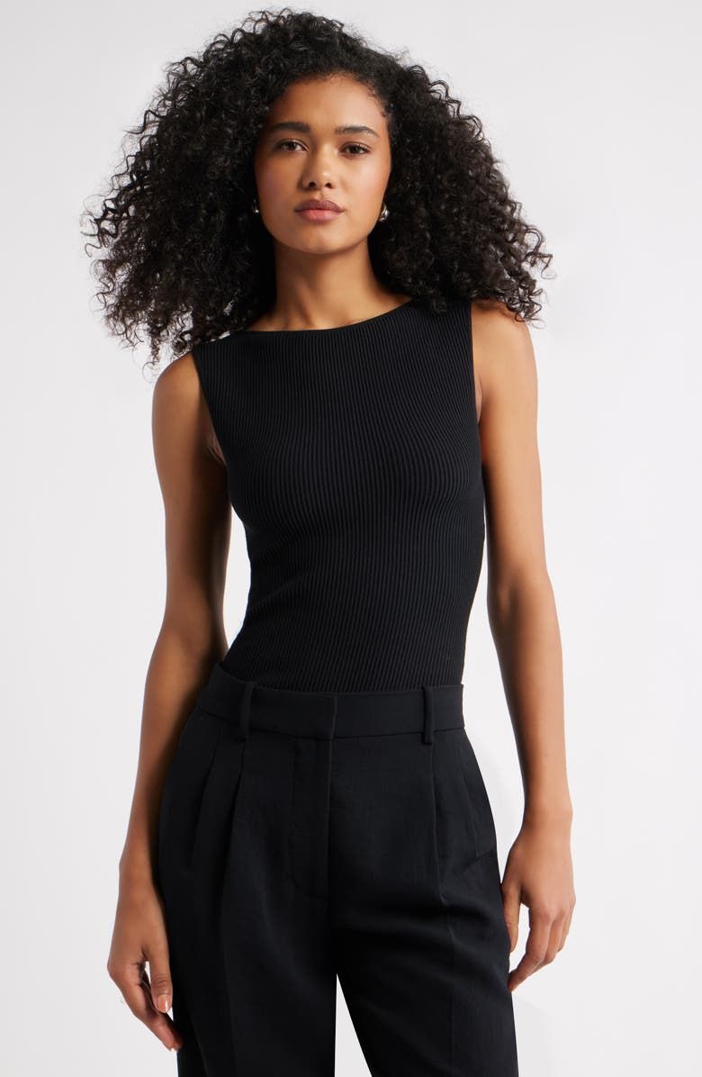 Luxe Sculpt Rib Sweater Tank