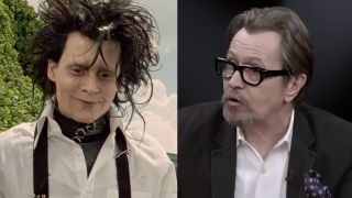 Johnny Depp as Edward Scissorhands, Gary Oldman discussing around the THR roundtable.