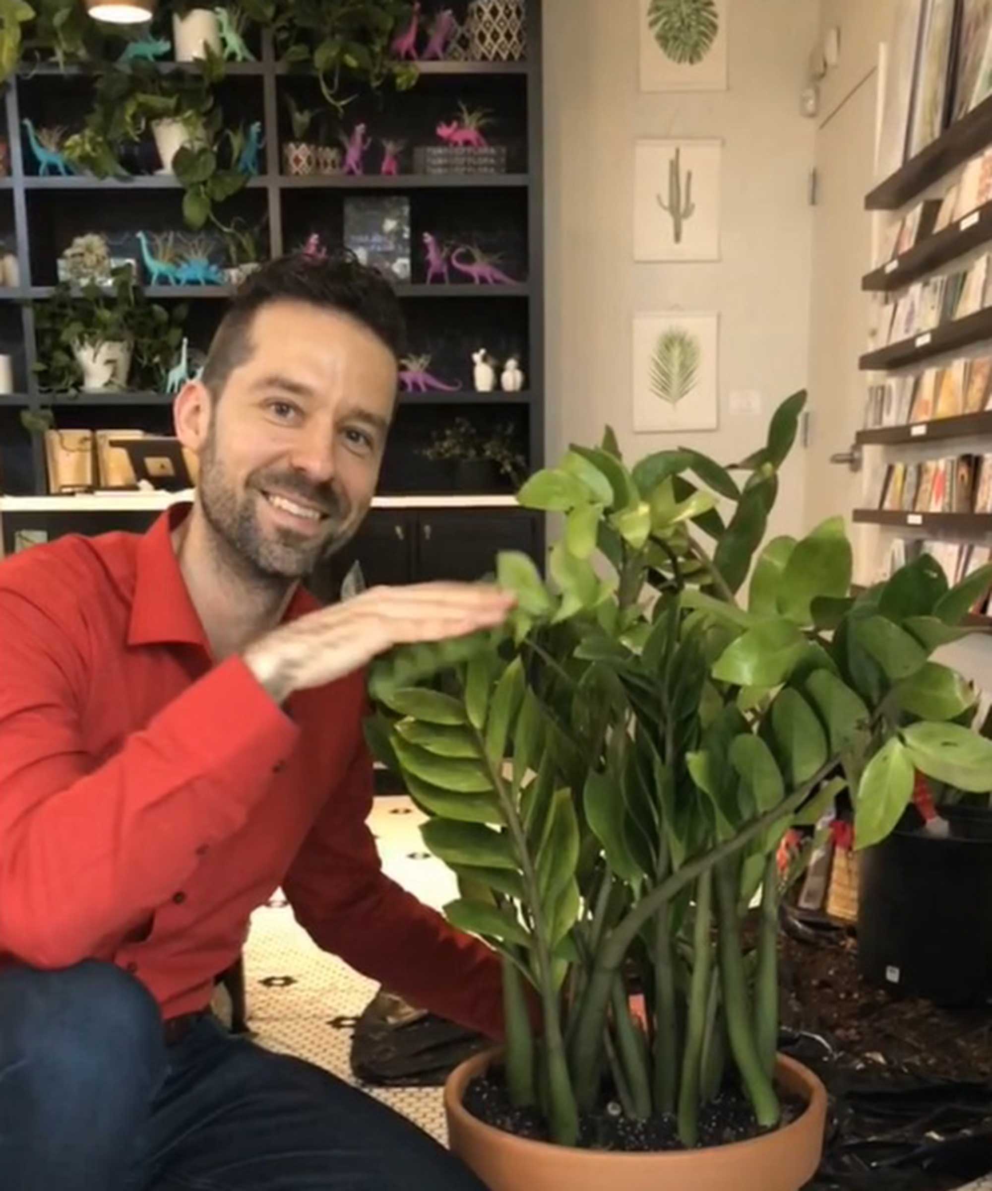 Houseplant expert Vladan Nikolic smiling next to a potted plant