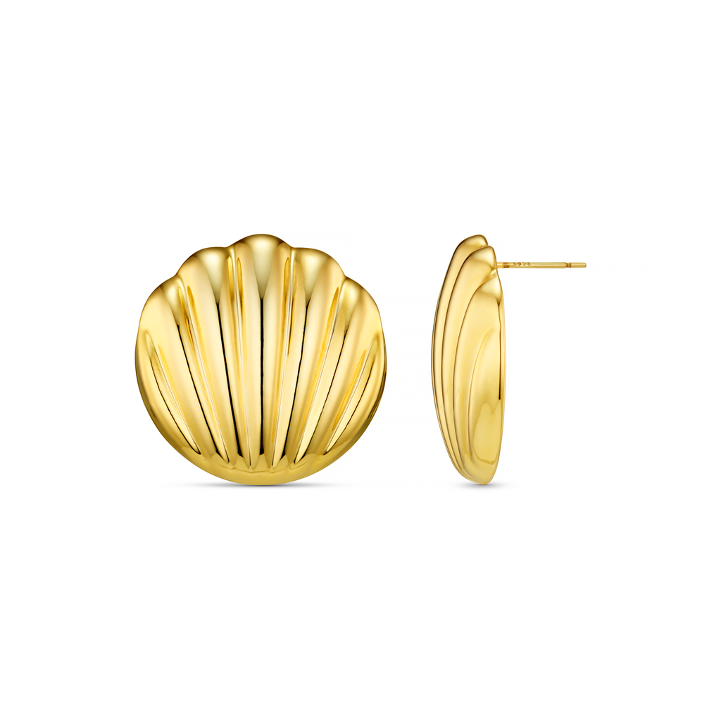 Statement Polished Shell Studs
