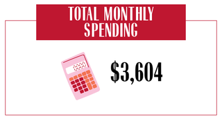 Total Monthly Spending infographic