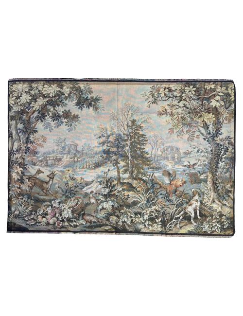 Nice Vintage French Aubusson Style Jacquard Tapestry