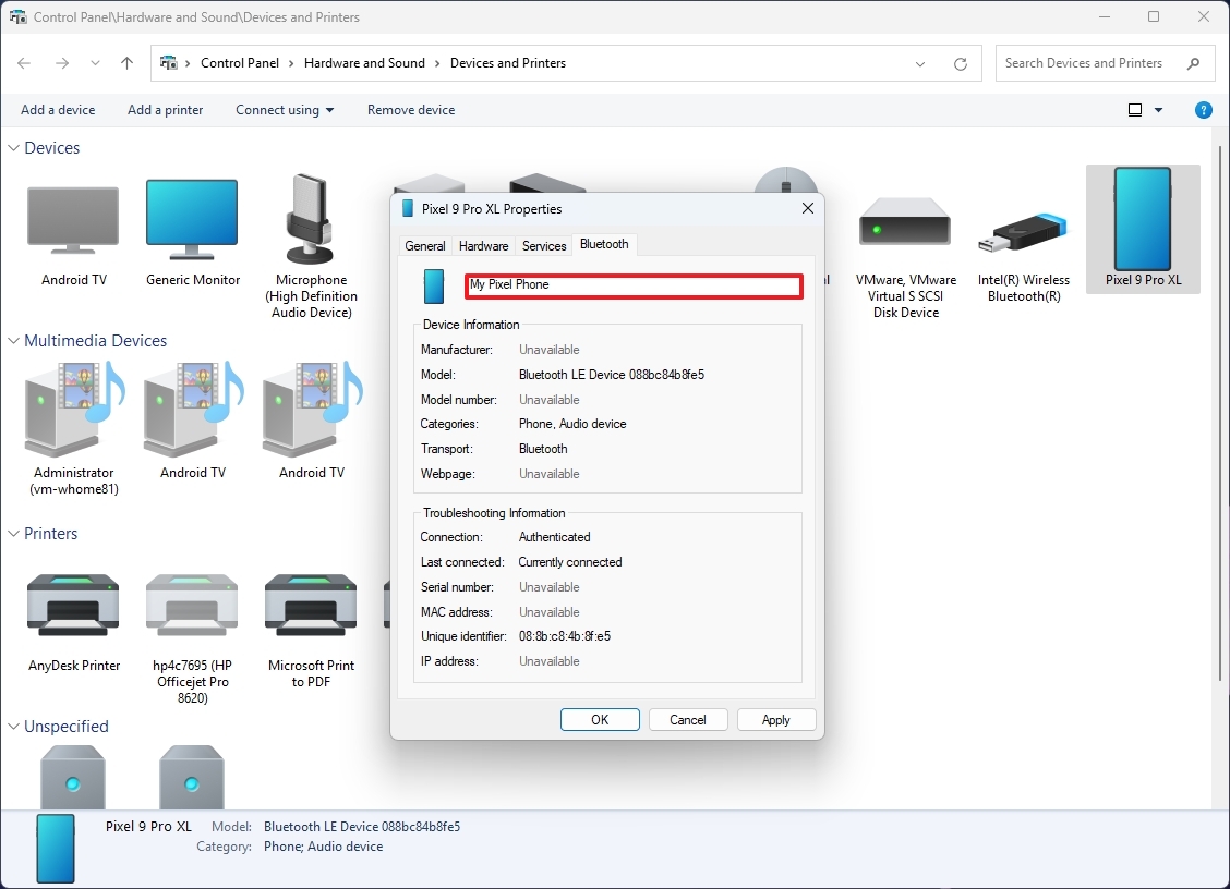 How to rename any Bluetooth device on Windows 11