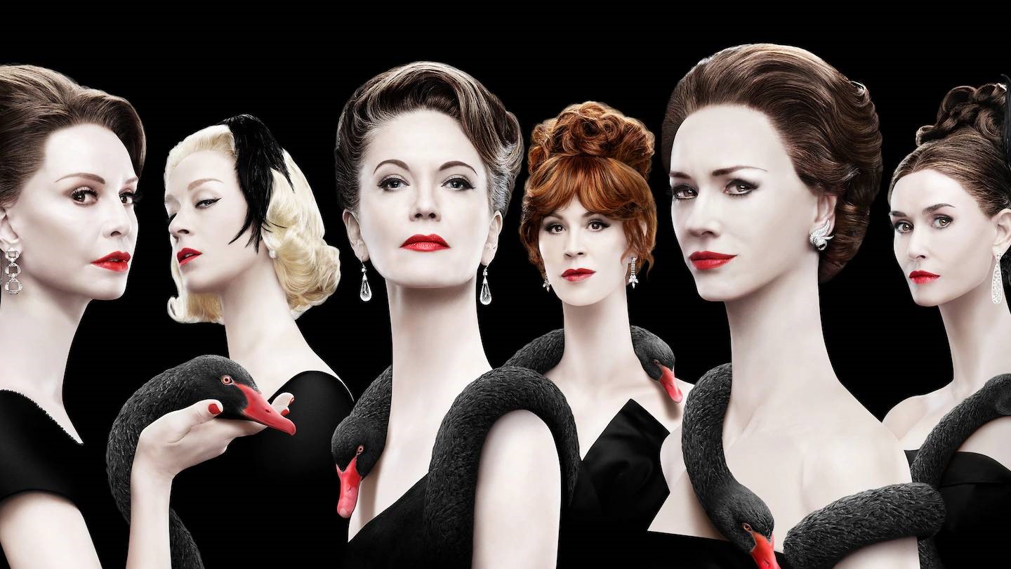 Calista Flockhart, Chloe Sevigny, Diane Lane, Molly Ringwald, Naomi Watts, and Demi Moore in promo for Feud: Capote vs The Swans