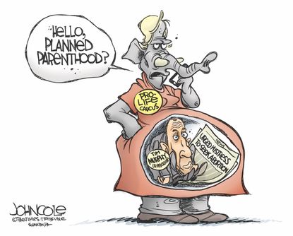 Political cartoon U.S. Tim Murphy abortion scandal pro-life
