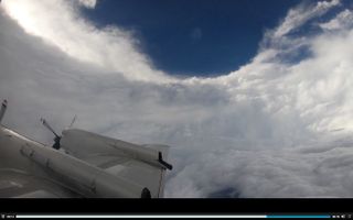 On Sept. 10, NOAA's Hurricane Hunter aircraft flew right through the violent wind and rain in Florence's outer bands to slice right through the eye of Hurricane Florence.