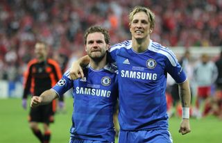 Juan Mata and Fernando Torres during their time with Chelsea.