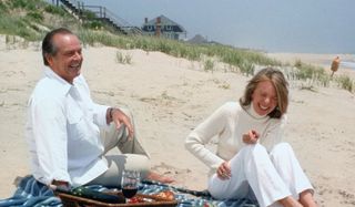 Something's Gotta Give Jack Nicholson and Diane Keaton laughing on a beach