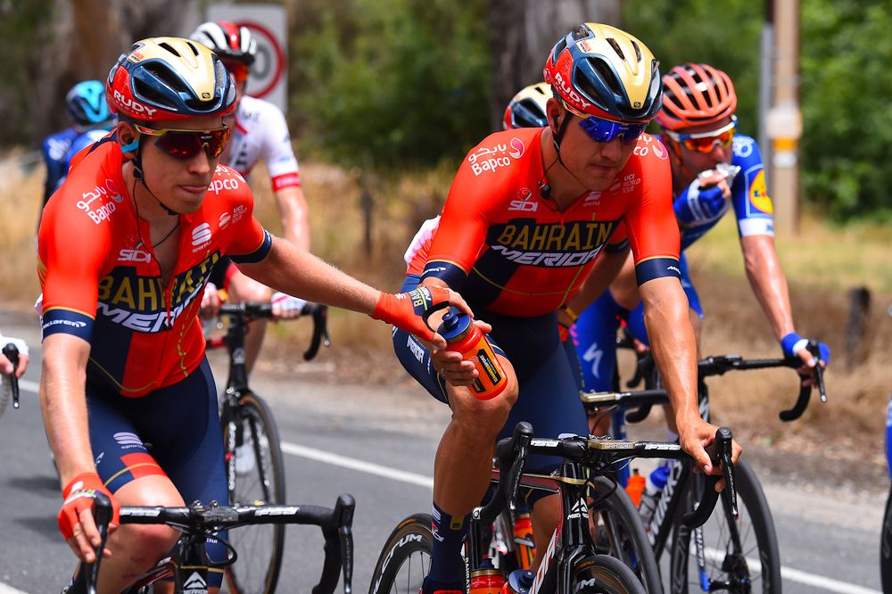 Hermann Pernsteiner and Heinrich Haussler during stage 2 in Australia