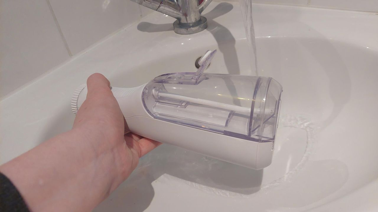Waterpik Cordless Select being tested by Live Science contributor Lou Mudge
