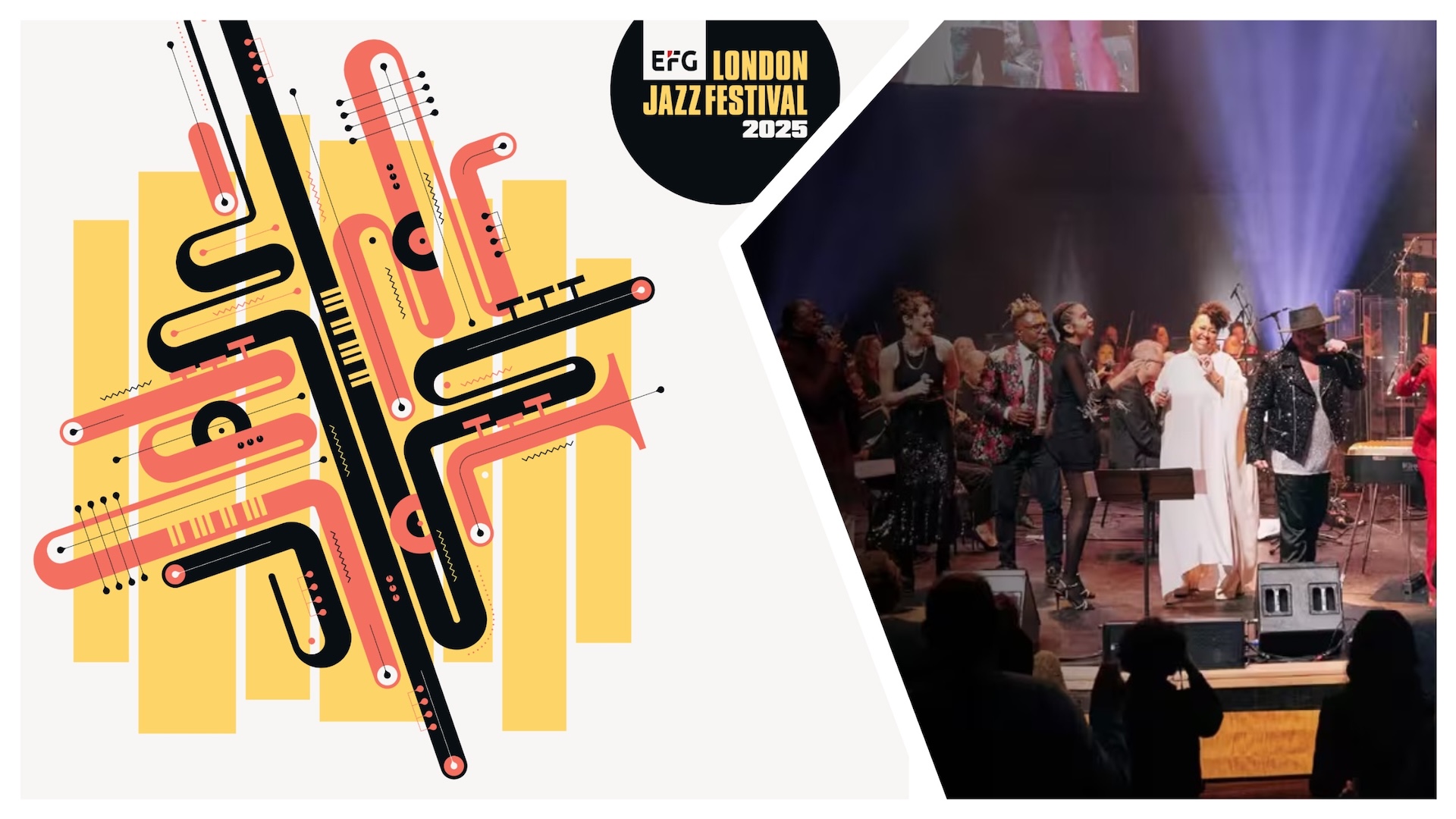 EFG London Jazz Festival poster and an event from last years festival 