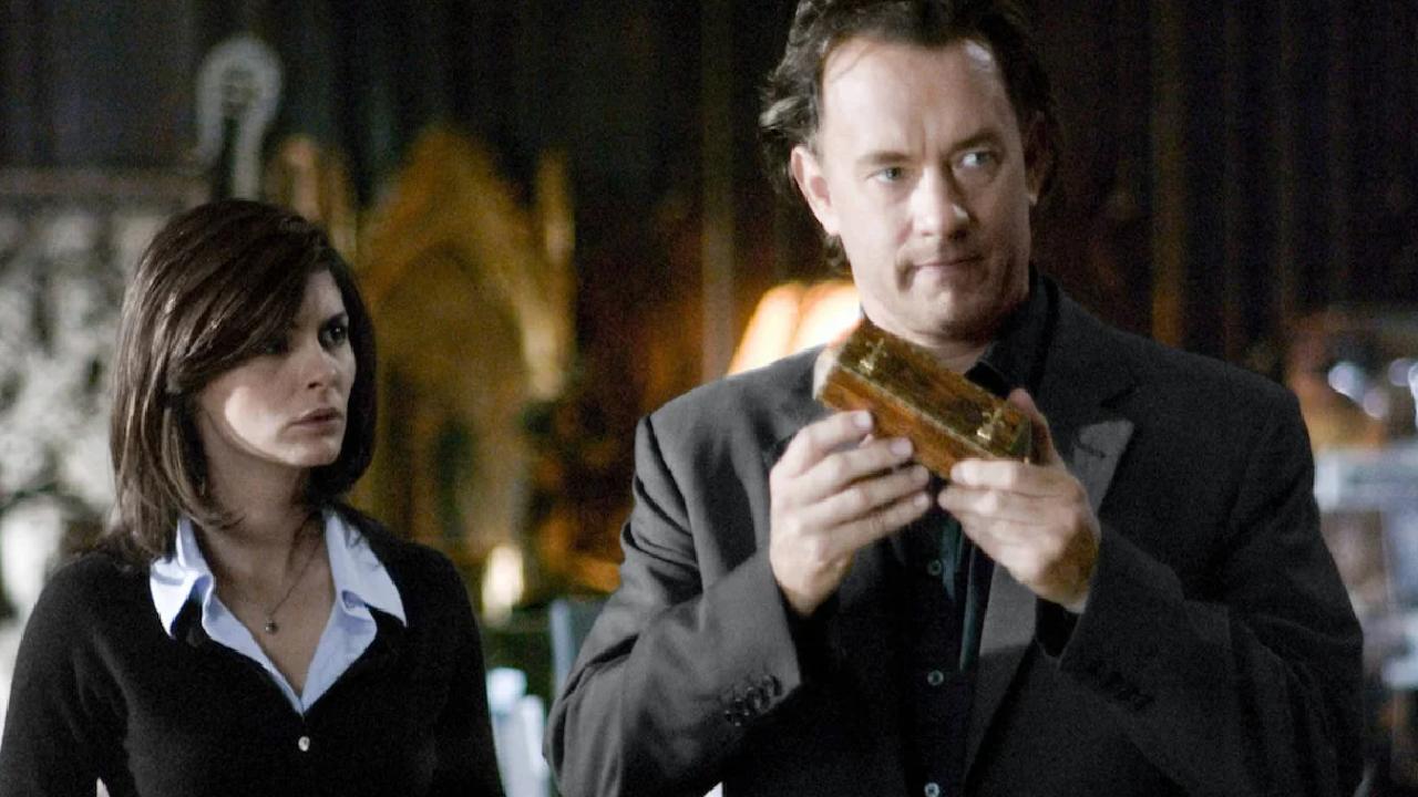 Tom Hanks and Audrey Tautou in The Da Vinci Code.