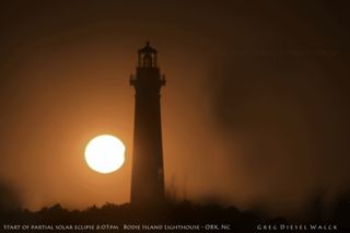 Oct. 23, 2014, Partial Solar Eclipse with Bodie Island Lighthouse