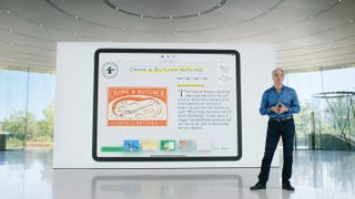 Apple's reveal of iPadOS 15's multi-tasking shelf