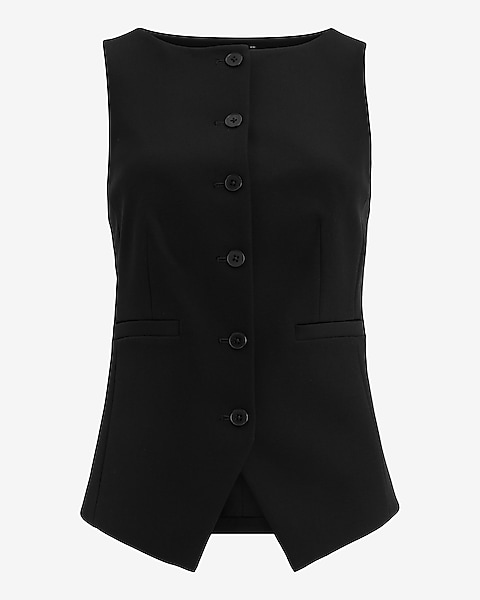 Express, Boat Neck Cutaway Blazer Vest