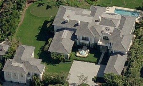 A birds-eye view of Limbaugh&amp;#039;s house.