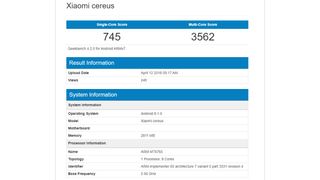 Xiaomi Cereus on Geekbench