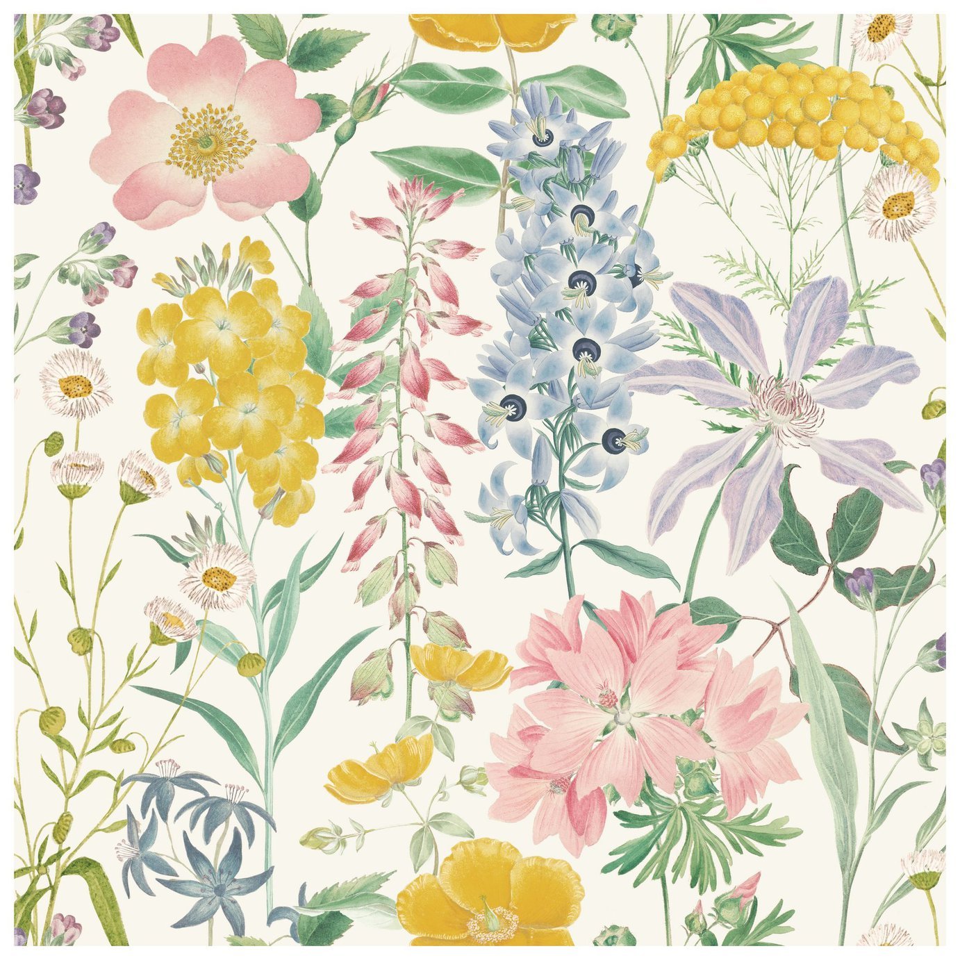 Rhs Country Garden Cream Wallpaper