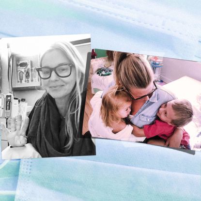 Collage of images of Michelle Hynek and her children.