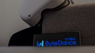 Oculus Quest 2 with ByteDance logo