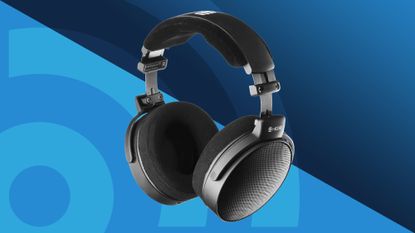 Heddphone D1 headphones on a blue gradient background