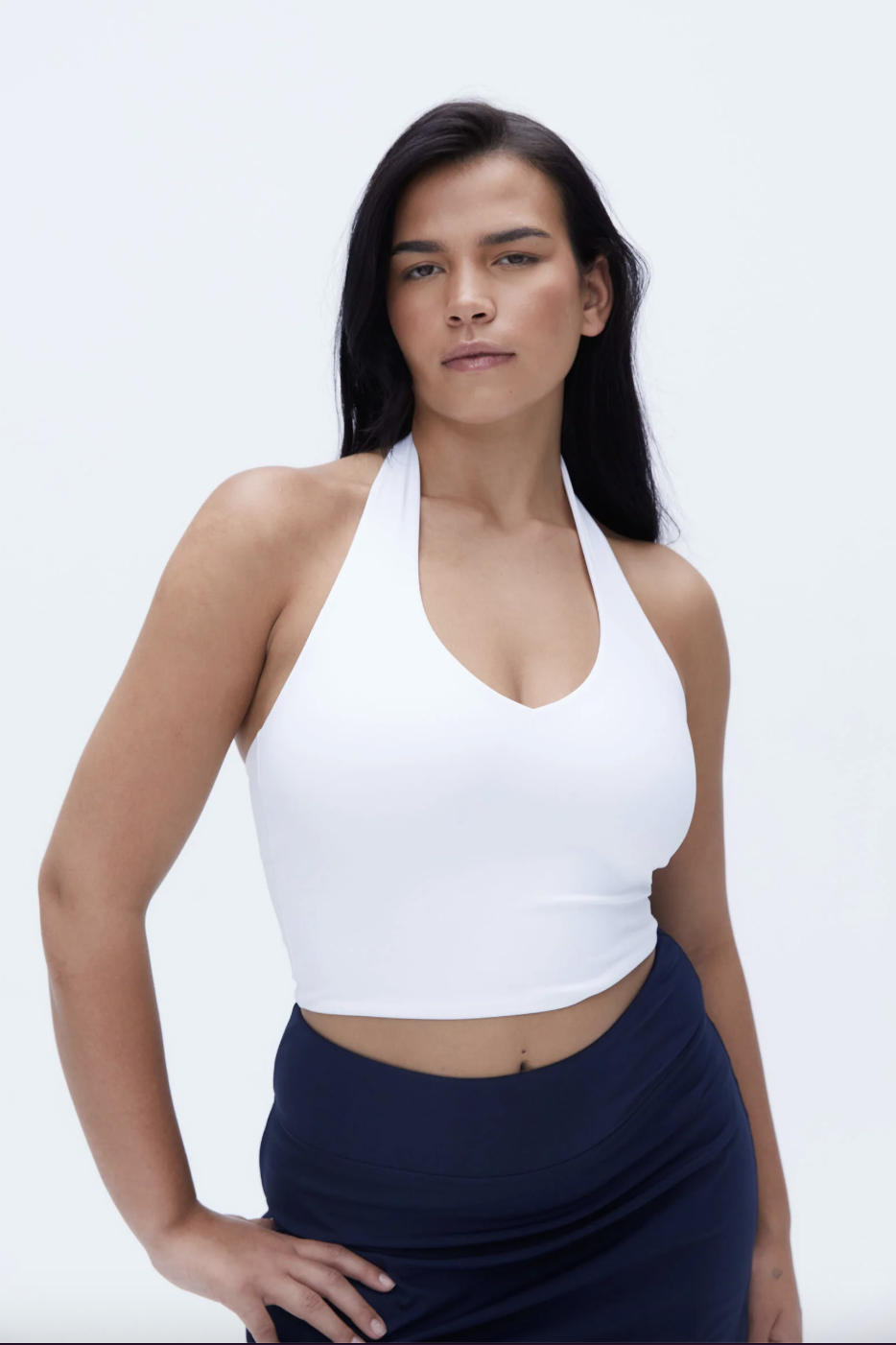 Adanola, Ultimate Halter Neck Top - White