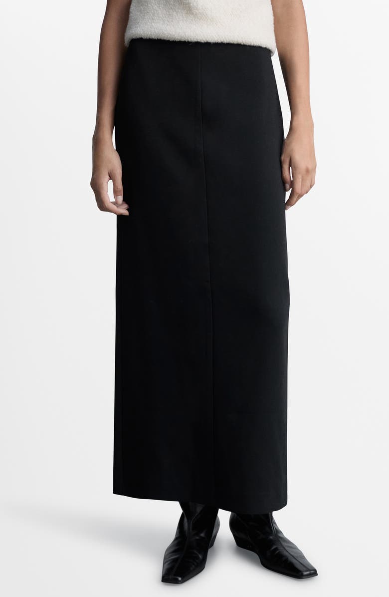 Back Slit Maxi Skirt