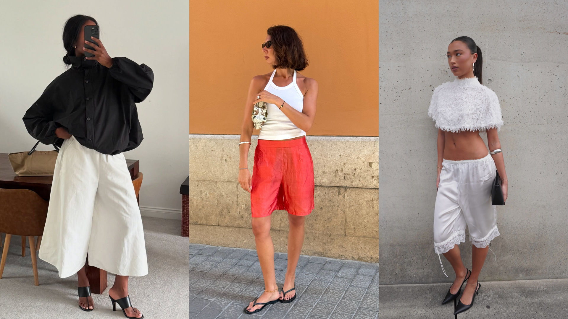 Three shoes to wear with long shorts. 