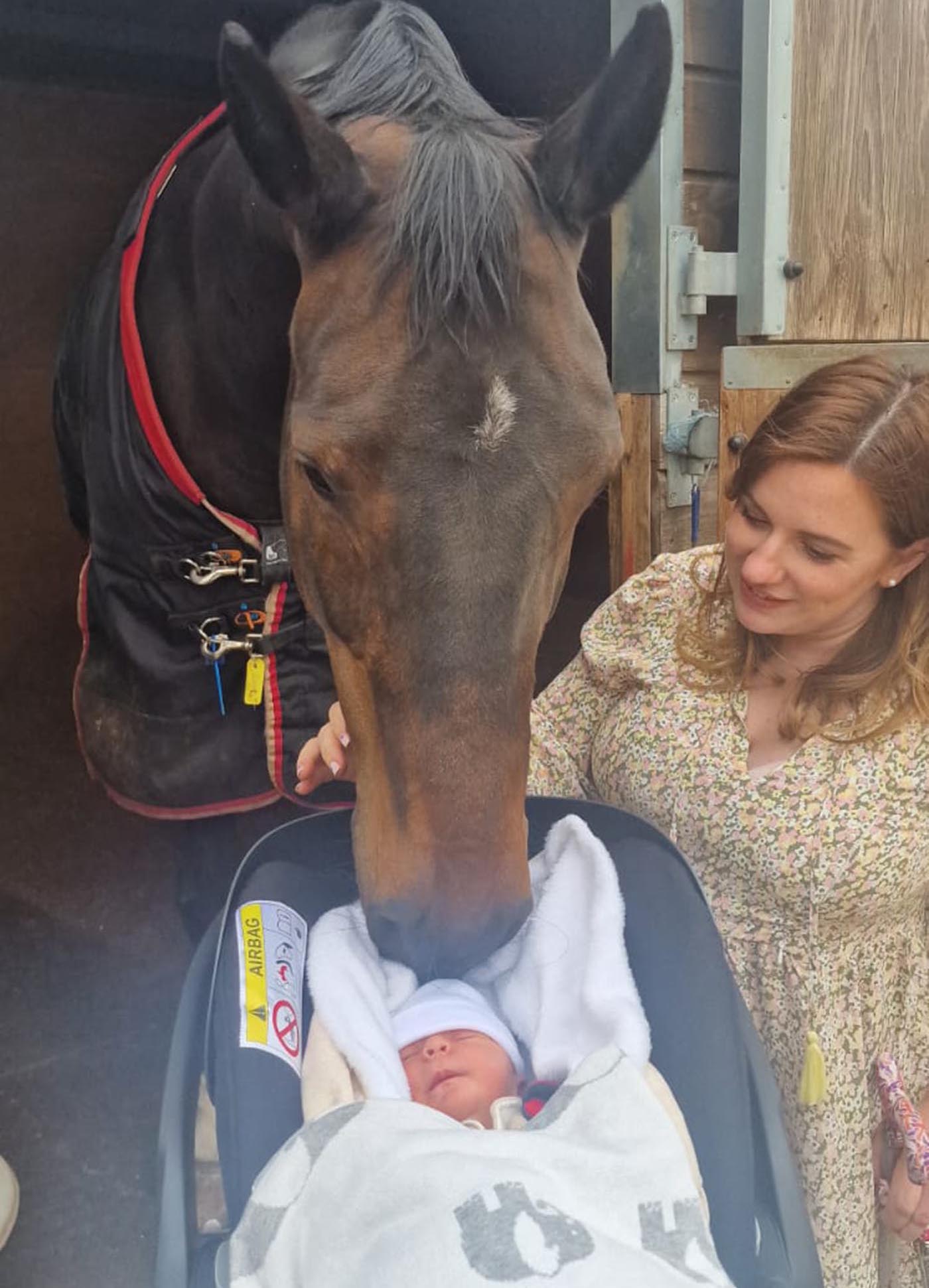 Natasha Baker introducing baby Joshua to Keystone Dawn Chorus, aka Lottie