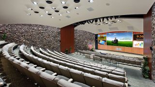 IBM recently upgraded the main auditorium display in the Thomas J. Watson Research Center to a 34-foot-wide 1.2mm Radiance LED wall from Digital Projection.