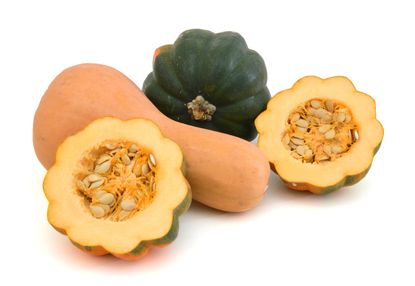 Whole And Halves Of Squash